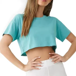 Wholesale Customized High Quality Fit Crop Top Women Cotton Super Soft Loose Cheap T Shirt For Women