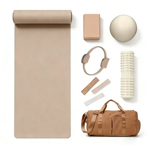 Yoga Mat Home Gym Fitness Set Yoga Pilates Accessories Pilates Kit Set Wrist/Ankle/Bracelet Yoga Block