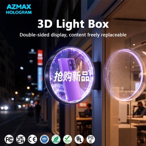 Naked-eye 3D Advertising Light Box Hanging Transparent OLED Screen Double-sided Independent Display High Brightness LED