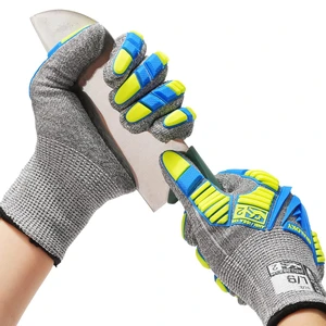 TPR Anti Impact Working Protection Mechanic Cut Resistant Impact Resistant Safety Gloves