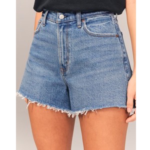 Premium Cotton Blue Denim Cutoff Shorts for Women Sexy High Waist Jeans Shorts Summer Casual Fashion Wear OEM Service