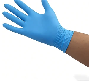 Powder Free Latex Free Blue Textured Fingertips Food Grade Safety Examination Protective Industrial Disposable Nitrile Gloves