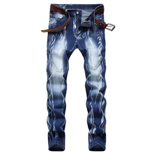 New Arrival Hot Sale Plus Size Casual Men Jeans Pant Cargo Men's Streetwear Slim Fit Straight Custom Made Denim Jeans