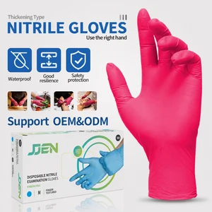 Free Samples High Quality Disposable Food Safety Wholesale Powder Free Non Sterile Nitrile Blue Exam Gloves
