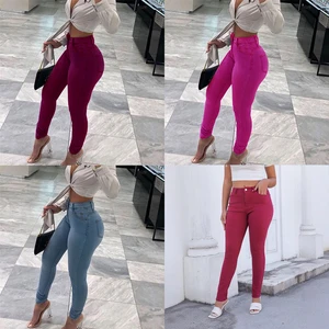 2026 Newest Fall Women's Pants & Trousers Plus Size Jean for Woman High Waist Elastic Denim Ladies Pants