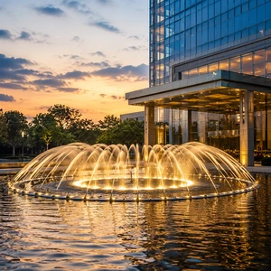 Commercial Music Dancing Pool Fountain Stainless Steel for Hotel Landscape Office Building