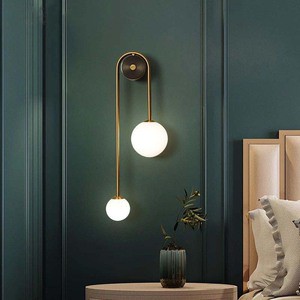 Light Luxury Bronze Wall Lights Simple Modern Living Room Aisle Background Nordic Creative Personality Bedroom Bedside Wall Lamp