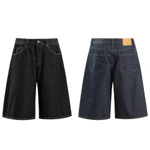 High Quality Breathable Summer Casual Men's Straight Selvedge Denim Shorts with Zippers and Custom Logo Design