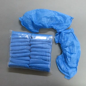 Blue CPE Disposable Safety Shoe Covers Anti-Dust Waterproof Overshoes Factory Wholesale Foot Covers
