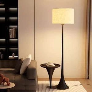 Modern Luxury Floor Lamp for Living Room Decor Standing Tall Lamp with Fabric Lampshade