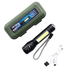 Outdoor Lighting, Bright Flashlight, Rechargeable, Long Battery Life, Ultra-Light and Portable
