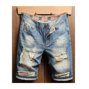 Men's Denim Shorts Polyester/Cotton Solid Casual Straight Eco Friendly Quick Dry Breathable Soft Washed Mid Waist Summer Button