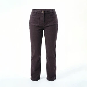 High Waist Chocolate Brown Flare Cargo Pants Women 2026 Fashion Solid Utility Straight Trousers Slim Fit Casual Work Bottoms