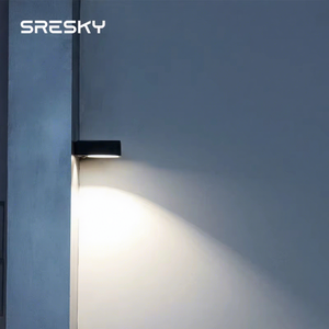 SRESKY IP65 Waterproof Motion Sensor LED Security Lamp for Courtyard Fence Garden Brightness Control Solar Sensor Wall Light