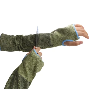 Anti-Cut Arm Sleeve with Thumb Hole, A6 Cut Resistant, Heat Resistant Safety Work Sleeve