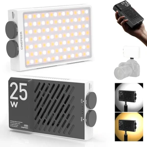 ZHIYUN CINEPEER CM25 25W LED Video Light Soft Diffuser 2000mAhX2 Fill Panel Lamp 2700-6200K Plastic Camera Light for Youtube