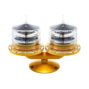 Solar Powered Dual Head Low Intensity Aviation Warning Light Maintenance Free Tower Top Flight Obstacle Beacon Light