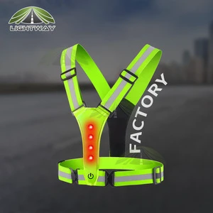 Night Running Cycling 5 Colors Lights Vest Traffic Safety Led Reflective Clothingwith Reflective Straps