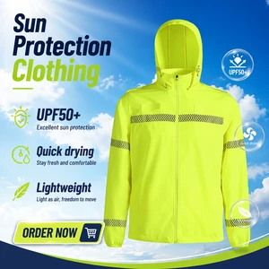 Outdoor Sun Protection Clothing Reflective Traffic Safety Long Sleeve Riding Summer Custom Logo Sun protection Clothing