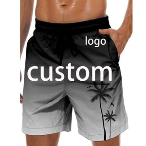 Personalised Luxury Sports Wear Sublimation Men's Beach Shorts For Men Summer Breathable Polyester Floral Print Swimming Trunks