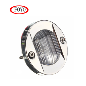 Foyo Stainless Steel LED Navigation Round Stern Light Warm White Marine Light for Boat and Yacht