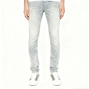Custom Men's Denim Jeans Premium Stretch Pants High Quality Straight Fit Casual Ripped Baggy Jeans Fashion Trousers