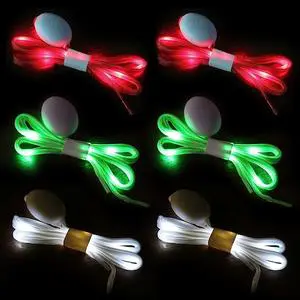 Christmas Light Shoelaces Light up Running Shoe Laces Nylon 3 Modes 7 Colors Flashing Shoestrings LED Light up Shoelaces
