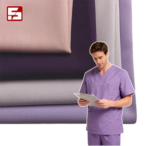 Vendors Men's Medical Scrubs Set 72% Polyester 21% Rayon 7% Spandex Anti-Bacterial Waterproof Garment Viscose Polyester Uniforms