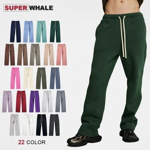 350GSM Fleece Plain Oversized Sweatpants Loose Fit Drawstring Streetwear Custom Logo OEM Jogger Pants For Men