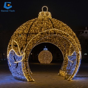 SGL086 Chinese Zigong Lantern Factory Handmade Christmas LED Big 3D Ball Motify Light For Holiday