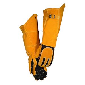 Industrial Goatskin Cow Split Leather Heat Resistant Abrasion 14inch Tig Mig Safety Work Protection Gloves Welding Gloves