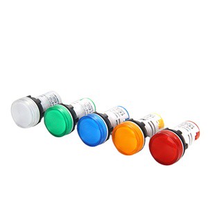 22mm Signal Lamp Light Waterproof AC DC 220V Industrial Plastic Equipment Indicator Light