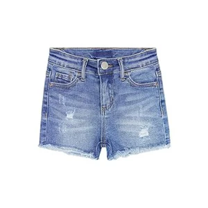 Fashionable Women's Mid Waist Breathable Denim Shorts Summer Casual Super Distressed Polyester/Cotton Customizable Denim Shorts