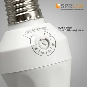 Light Control Socket Smart Screw In Light Bulb Outlet Compatible With E26/E27 Motion Activated Bulb Holder Adapter