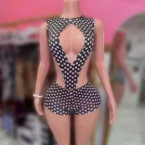 DOT Printed Sexy Deep Neck Bikini Swimwear Luxury Bathing Suits Custom One Piece Swimsuits