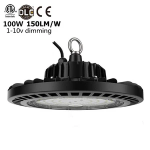 LED High Bay Light 100W 14000lm 5000K UFO LED High Bay Shop Light with ETL CETL CE Listed for Commercial Bay Lighting