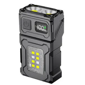 New RGB Warning Portable 180 Degree Rotation Dimmable Cob Work Cap Lamp Usb Rechargeable ABS LED Flashlight 50000 Hours Runtime