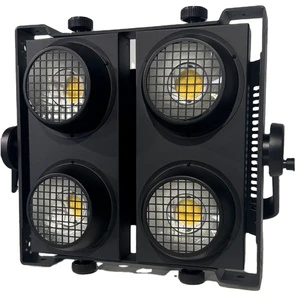 Professional DMX512 LED Blinder Light 4X100W CW and WW 2-in-1 Audience Light for Audio Video & Lighting