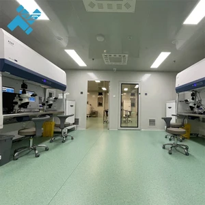 Modern Clean Room Efficient Ventilation Systems Integrated Control Panels New Condition Construction Laboratory Engine Motor