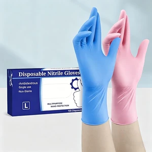 SONICE Factory Wholesale 4mil Powder Free Disposable Nitrile Work Gloves 28cm Non-Sterile Breathable Waterproof Chemical Safety