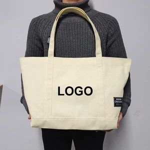Custom Logo Plain Large Size Printed Eco Friendly Recycled Reusable Sublimation Beach Shopping Tote Bag Cotton Canvas Beach Bag