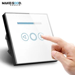 Makegood EU Standard LED Dimmer Switch Dimmer Remote Switch White Color Touch Dimmer Switch for Led Lights