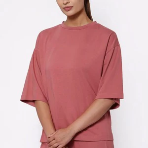 Oversized Women's T-Shirt from Pakistan Comfort & Cool Style Casual Plus Size Solid Pattern with Logo Puff Printing
