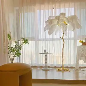 Modern Floor Lamps for Living Room Decorative Ostrich Feather Floor Lamp