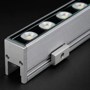 24V DC Outdoor Flexible Mini LED Wall Washer Lights 12W Building Facade Pixel Linear Lighting with IP65 Rating 3000K Dimmable
