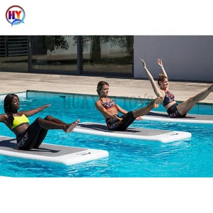 Inflatable Gymnastic DFW Air Track Water Drop Stitch Fabric Fitness Floating Sport Mat For Swimming Pool
