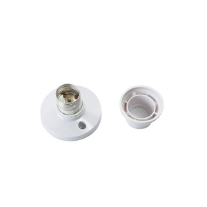 Household E27 Round Screw Lamp Holder PP Material White 6A Bulb Socket 250V Chandelier Accessories