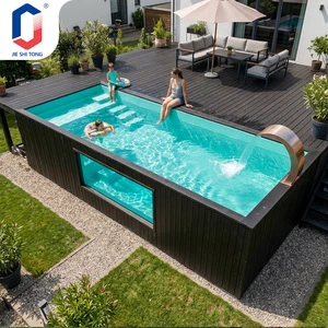 Luxury Eco-Friendly Durable Outdoor Swimming Pool with Infinity Edge Integrated Fire Bowl Children-Friendly Design