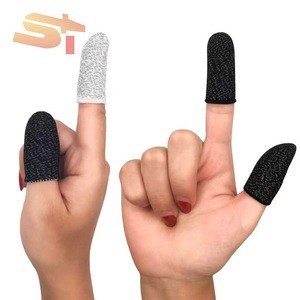 SIKE Fiber Finger Sleeve for Mobile Gaming Breathable Sweat-proof Touch Screen Cover Anti-Static Odor-Resistant