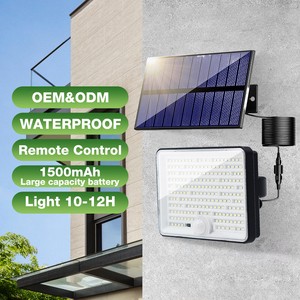 Outdoor Solar Lamp 196led 3-mode Motion Sensor Outdoor Lamp With Remote Control IP65 Waterproof LED Solar Lamp For Garden Garage